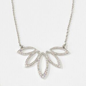 Touchstone Crystal by Swavorski Petals Necklace Crystal Aurore Boreale Stunning